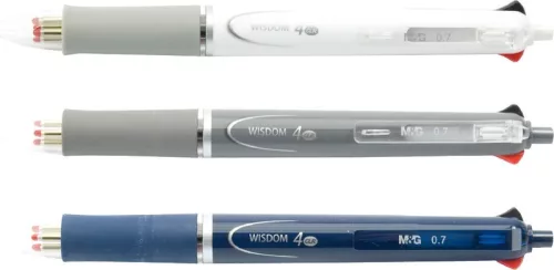 Golyóstoll 0,7 mm M&G "Wisdom" négyszínű|négyszínű, 0,7 mm
