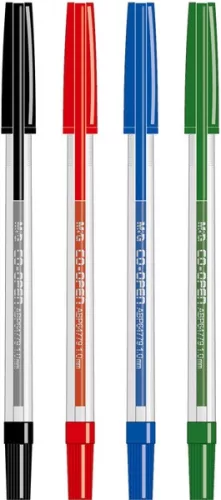 Golyóstoll 0,7 mm M&G "Co-Open" zöld|zöld, 1 mm, ABP64779