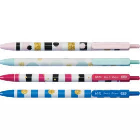   Golyóstoll 0,5 mm M&G "Dots&Stripes" kék|kék, 0,5 mm, ABP46471