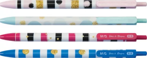 Golyóstoll 0,5 mm M&G "Dots&Stripes" kék|kék, 0,5 mm, ABP46471