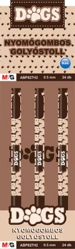 Golyóstoll 0,5 mm M&G "Dogs" kék|ABP827H2, kék, 0,5 mm