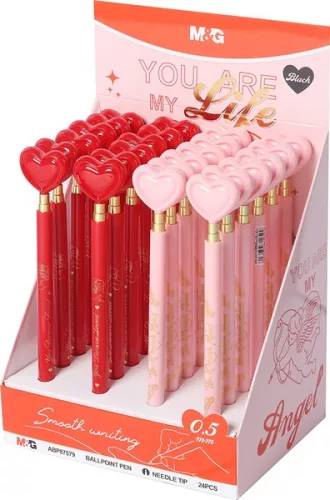 Golyóstoll 0,5 mm M&G "Love" fekete|0,5 mm, ABP87579