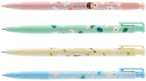 Golyóstoll 0,7 mm M&G "Summer Cha-Cha-Cha" kék|Cha-Cha, kék, nyomógombos, 0,7 mm,