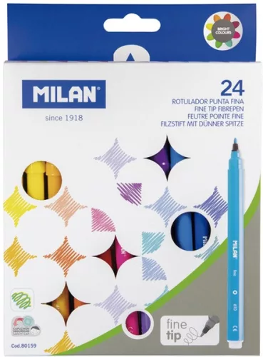 Filctoll készlet 2 mm Milan 610 24 szín|80159
