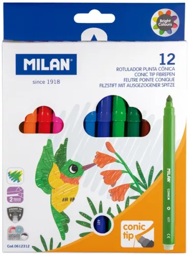 Filctoll készlet 5 mm Milan 631 12 szín|hengeres test 0612312/06120312