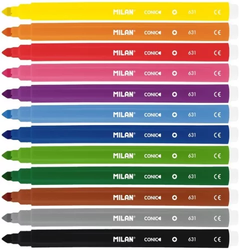Filctoll készlet 5 mm Milan 631 12 szín|hengeres test 0612312/06120312