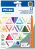 Filctoll készlet 2 mm háromszög test Milan 6112 12 szín|háromszög test 06121212