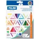 Filctoll készlet 2 mm háromszög test Milan 6112 12 szín|háromszög test 06121212