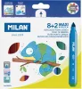 Filctoll készlet 7,5-15 mm vastag, ajándék varázsfilc Milan 643 8 szín|Magic 8+2-es varázs 80023