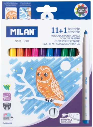 Filctoll készlet 5 mm ajándék varázsfilc Milan 632 11 szín|varázs 80093
