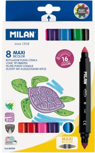 Filctoll készlet 7,5-15 mm kétvégű, vastag Milan 640 8/16 szín|Bicolour kétvégű vastag készlet, 80090