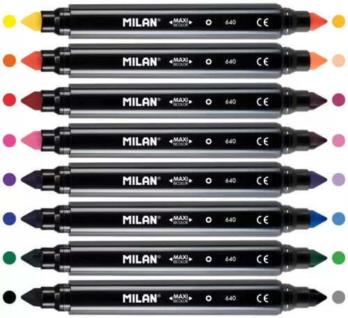 Filctoll készlet 7,5-15 mm kétvégű, vastag Milan 640 8/16 szín|Bicolour kétvégű vastag készlet, 80090