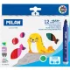 Filctoll készlet 7,5 mm vastag Milan 649 12 szín|hengeres test, 0692412.