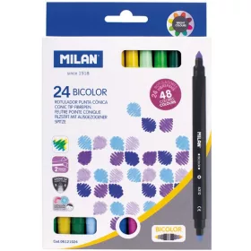   Filctoll készlet 5-10 mm kétvégű Milan 6310 24/48 szín|kétvégű, vékony, 24 db-os