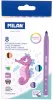Filctoll készlet 5 mm Milan 631P 8 pasztell szín|Pastel színek, hengeres, 0612308P