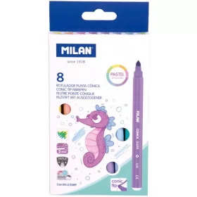   Filctoll készlet 5 mm Milan 631P 8 pasztell szín|Pastel színek, hengeres, 0612308P