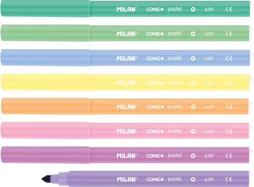 Filctoll készlet 5 mm Milan 631P 8 pasztell szín|Pastel színek, hengeres, 0612308P