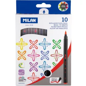 Ecsetfilc készlet 0,5-6 mm Milan 10 szín|612610
