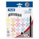 Ecsetfilc készlet 0,5-6 mm Milan 24 szín|612624