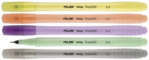 Tűfilc készlet 0,4 mm Milan "Fineliner" Sway Pastel 5 pasztell szín|Pastel, 14 klt/dpl, 06180414PS