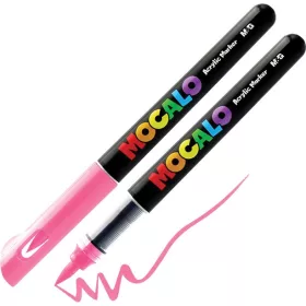   Akril marker, ecsetvégű M&G "Mocalo" 217 sötét pink|217, 9 db/doboz, APMT80G39N