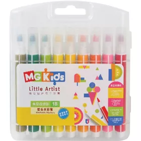   Ecsetfilc készlet 0,5-6 mm M&G 18 szín|mosható, Soft Brush, ZCPN0384