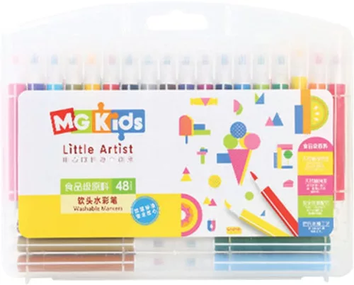 Ecsetfilc készlet 0,5-6 mm M&G 48 szín|mosható, Soft Brush, ZCPN0387