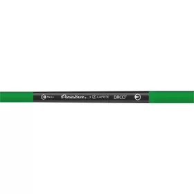   Filctoll 0,4-1,5 mm kétvégű, tű- és ecsethegy Daco "Pensuliner" zöld|zöld, 0,4 mm hegy+ecsethegy