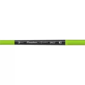   Filctoll 0,4-1,5 mm kétvégű, tű- és ecsethegy Daco "Pensuliner" neon zöld|neonzöld, 0,4 mm hegy+ecsethegy