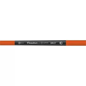   Filctoll 0,4-1,5 mm kétvégű, tű- és ecsethegy Daco "Pensuliner" piros|piros, 0,4 mm hegy+ecsethegy