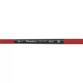   Filctoll 0,4-1,5 mm kétvégű, tű- és ecsethegy Daco "Pensuliner" sötét cseresznye|sötét cseresznye, 0,4 mm hegy+ecsethegy