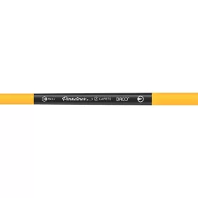   Filctoll 0,4-1,5 mm kétvégű, tű- és ecsethegy Daco "Pensuliner" sárga|sárga, 0,4 mm hegy+ecsethegy