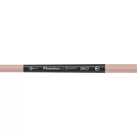  Filctoll 0,4-1,5 mm kétvégű, tű- és ecsethegy Daco "Pensuliner" bézs|bézs, 0,4 mm hegy+ecsethegy