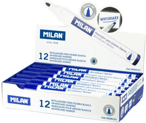 Táblamarker 3 mm gömb Milan kék|kék, 16529121, 12 db/doboz