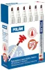 Táblamarker 1-4 mm vágott Milan piros|piros 16528123, 12 db/doboz