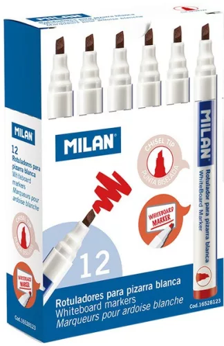 Táblamarker 1-4 mm vágott Milan piros|piros 16528123, 12 db/doboz