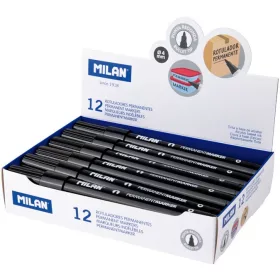   Alkoholos marker 3 mm gömb Milan fekete|fekete, 16429122, 12 db/doboz