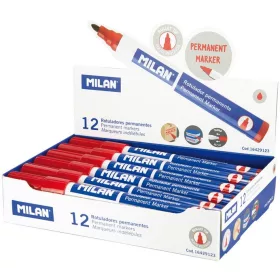   Alkoholos marker 3 mm gömb Milan piros|piros, 16429123, 12 db/doboz