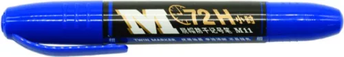 Alkoholos marker 1-3/1-5 mm kétvégű, vágott és gömb M&G "Jumbo" kék|kétvégű (gömb/vágott), kék, 1-3/1-5 mm