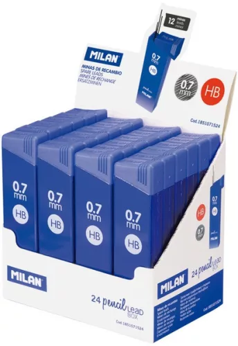 Grafitbél 0,7 mm HB Milan|24 db-os, HB-s betéttel, 1851071524