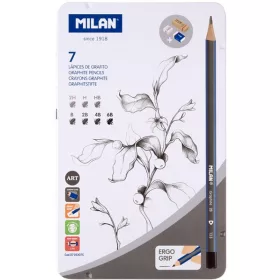   Grafitceruza készlet 2H-6B Milan|2H/H/HB/B/2B/4B/6B, ajándék radírok
