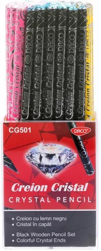 Grafitceruza HB fekete fa Daco "Cristal|fekete fa, CG501