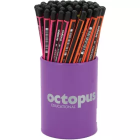   Grafitceruza HB fekete fa, háromszög test Octopus "Triangular|Triangular black, 72 db/doboz, UNL-2066
