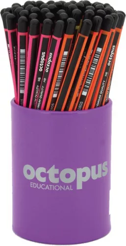 Grafitceruza HB fekete fa, háromszög test Octopus "Triangular|Triangular black, 72 db/doboz, UNL-2066