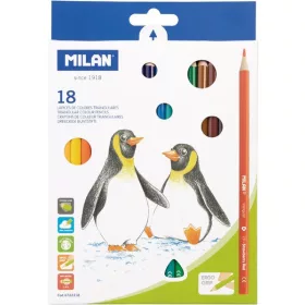   Színesceruza készlet háromszög test Milan 231 18 szín|háromszögletű test, 0722318