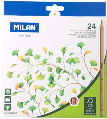 Színesceruza készlet Milan 262 24 szín|262FSC, hatszög, 07221224FSC