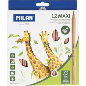   Színesceruza készlet vastag, háromszög test Milan 262 12 szín|Maxi, 262FSC, háromszög,