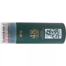   Színesceruza készlet műanyag hengeres M&G "Green" 48 szín|hatszög test, Hengeres, AWP36828