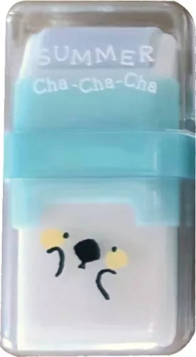 Radír, műanyag tokos M&G "Summer Cha-Cha-Cha" vegyes színek|normál és roller, 24 db/doboz, AXP963KM