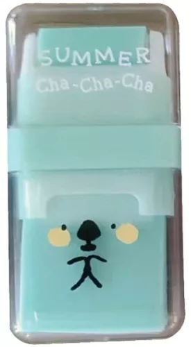 Radír, műanyag tokos M&G "Summer Cha-Cha-Cha" vegyes színek|normál és roller, 24 db/doboz, AXP963KM